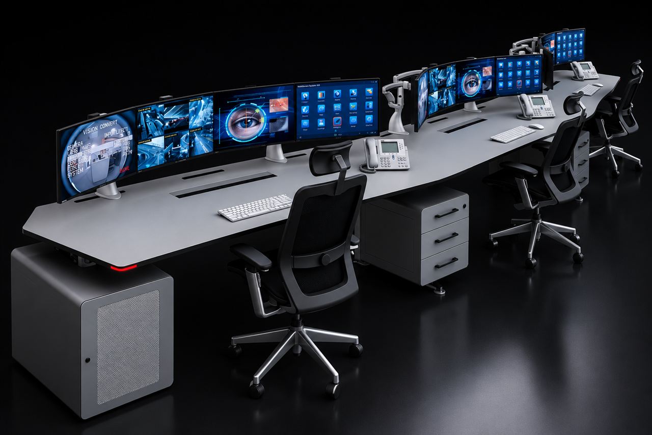 Ergonomic workstation in a modern office